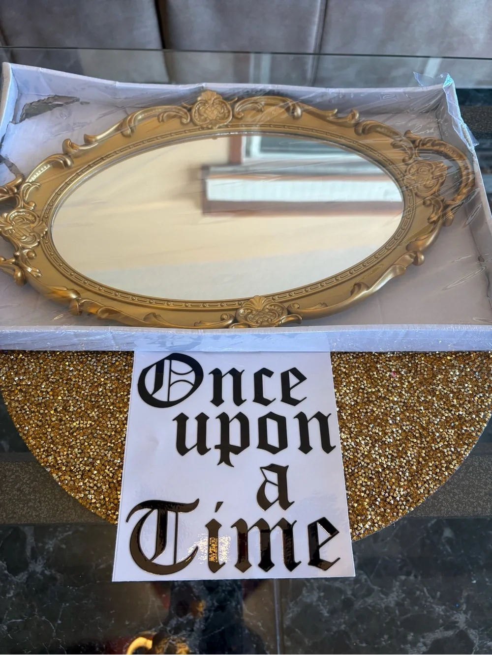 Princess NWT Oval 'Once Upon a Time' Mirror/Tea Birthday, Baby shower, Wedding